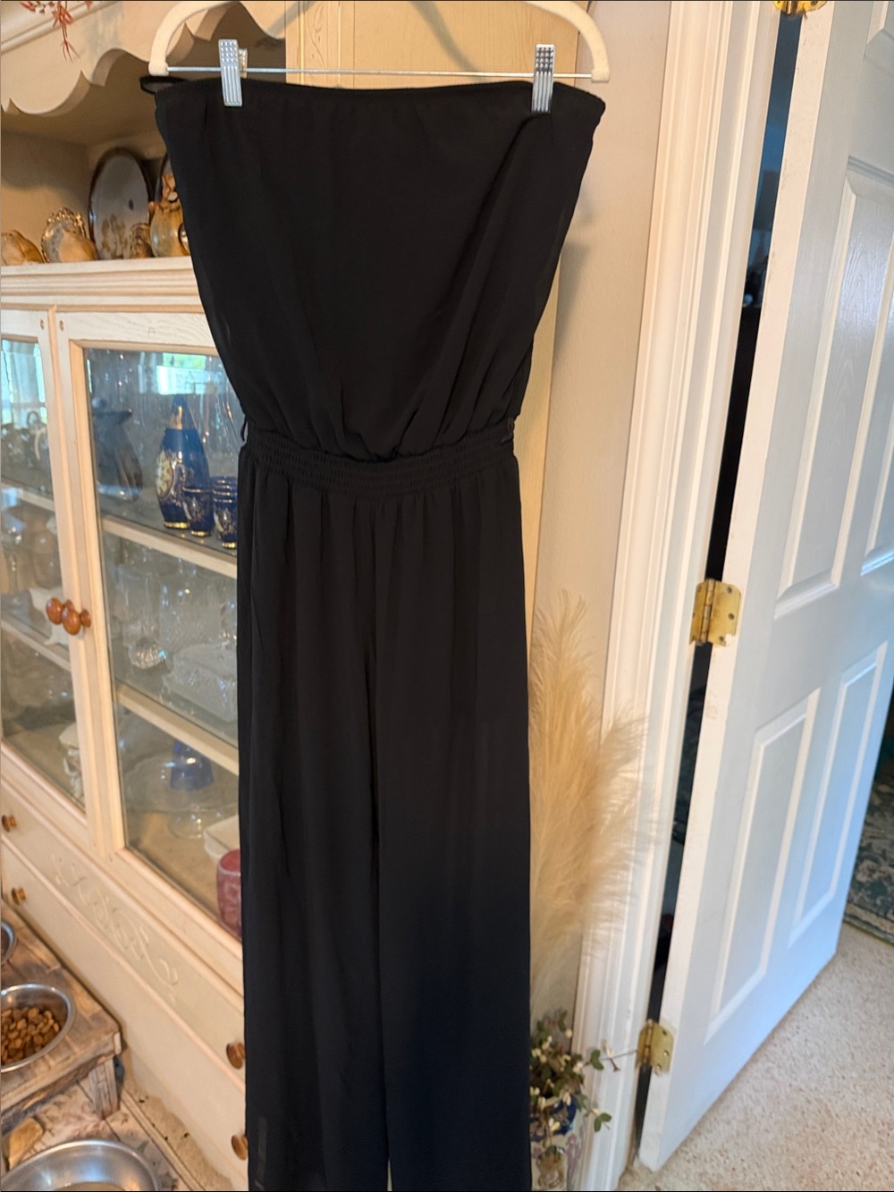 Urban hearts Strapless Black Wide-Leg Jumpsuit